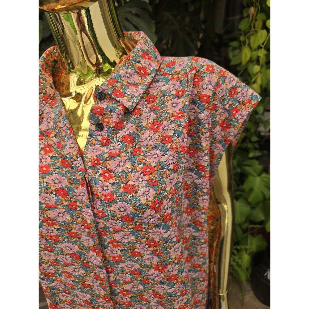 Natural Life Talulah Maxi Dress L/XL Oversized Floral Button Layer Cottagecore - Picture 6 of 8